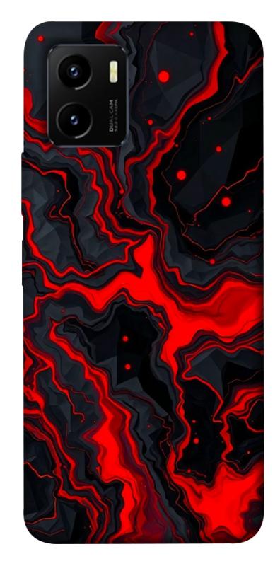 Чехол itsPrint Black red marble для Vivo Y15s, мрамор, купить оптом с доставкой