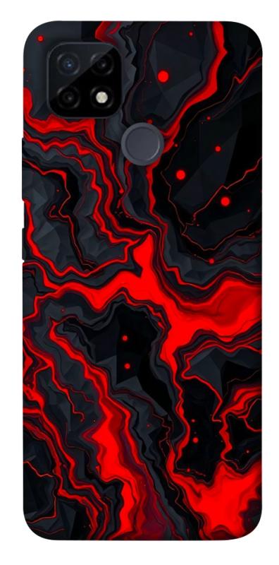 Чехол itsPrint Black red marble для Realme C12, мрамор, купить оптом с доставкой