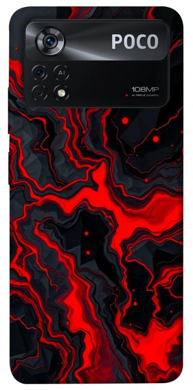 Чехол itsPrint Black red marble для Xiaomi Poco X4 Pro 5G, мрамор, купить оптом с доставкой