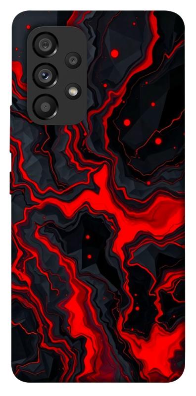 Чохол itsPrint Black red marble для Samsung Galaxy A53 5G, мармур, купити оптом з доставкою