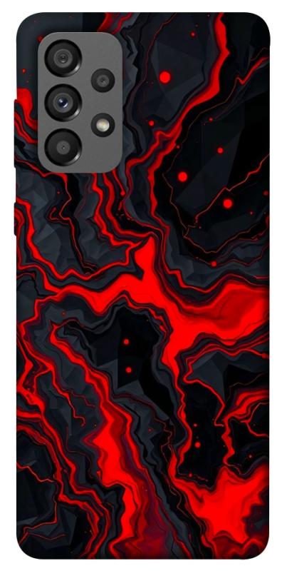 Чохол itsPrint Black red marble для Samsung Galaxy A73 5G, мармур, купити оптом з доставкою