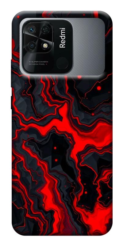 Чехол itsPrint Black red marble для Xiaomi Redmi 10C, мрамор, купить оптом с доставкой