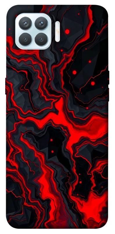 Чехол itsPrint Black red marble для Oppo F17 Pro, мрамор, купить оптом с доставкой