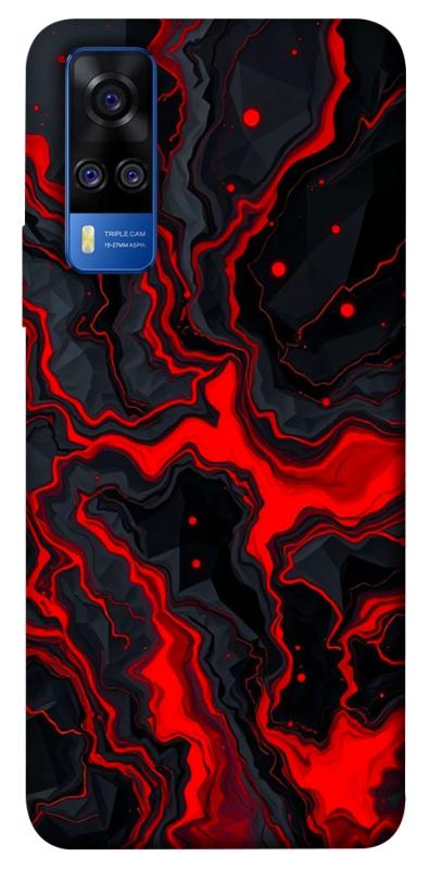 Чехол itsPrint Black red marble для Vivo Y51a, мрамор, купить оптом с доставкой
