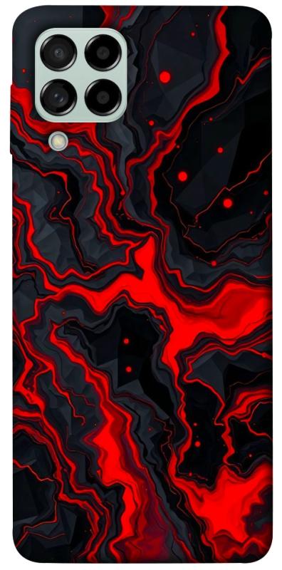 Чохол itsPrint Black red marble для Samsung Galaxy M53 5G, мармур, купити оптом з доставкою