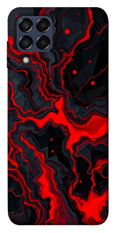 Чохол itsPrint Black red marble для Samsung Galaxy M33 5G, мармур, купити оптом з доставкою