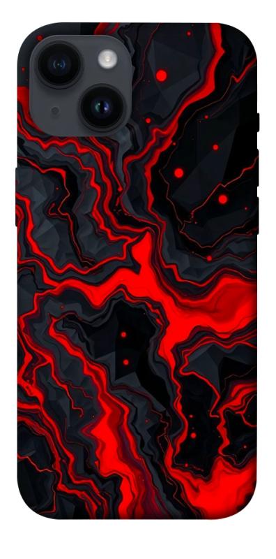 Чохол itsPrint Black red marble для Apple iPhone 14 (6.1"), мармур, купити оптом з доставкою