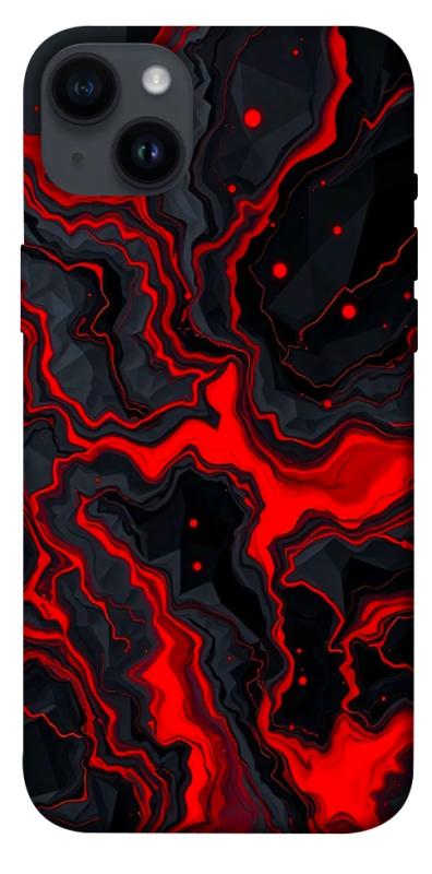 Чохол itsPrint Black red marble для Apple iPhone 14 Plus (6.7"), мармур, купити оптом з доставкою