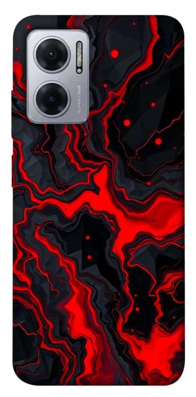 Чохол itsPrint Black red marble для Xiaomi Redmi Note 11E, мармур, купити оптом з доставкою