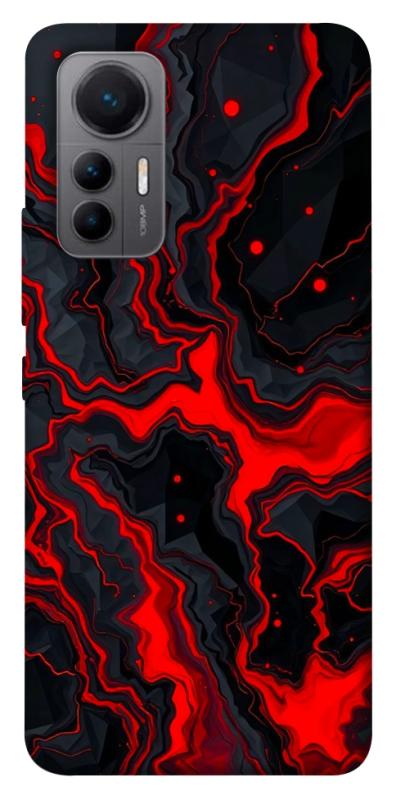 Чехол itsPrint Black red marble для Xiaomi 12 Lite, мрамор, купить оптом с доставкой