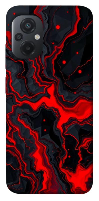 Чохол itsPrint Black red marble для Xiaomi Poco M5, мармур, купити оптом з доставкою