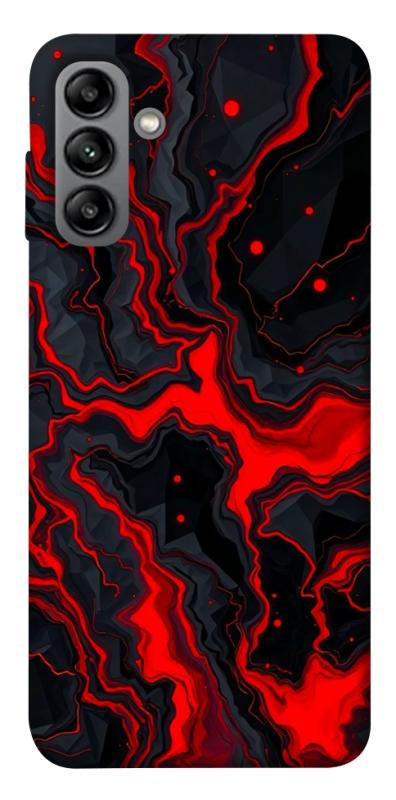 Чохол itsPrint Black red marble для Samsung Galaxy A04s, мармур, купити оптом з доставкою