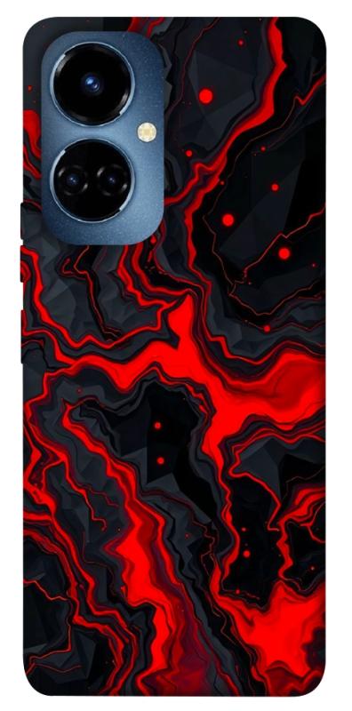 Чохол itsPrint Black red marble для TECNO Camon 19 (CI6n) / 19 Pro (CI8n), мармур, купити оптом з доставкою