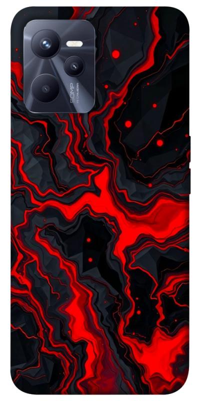 Чохол itsPrint Black red marble для Realme C35, мармур, купити оптом з доставкою