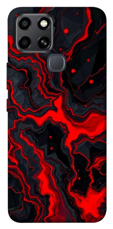 Чохол itsPrint Black red marble для Infinix Smart 6, мармур, купити оптом з доставкою