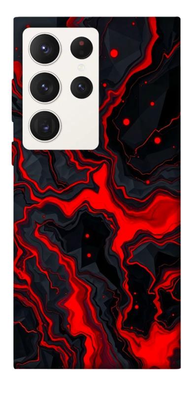 Чохол itsPrint Black red marble для Samsung Galaxy S23 Ultra, мармур, купити оптом з доставкою