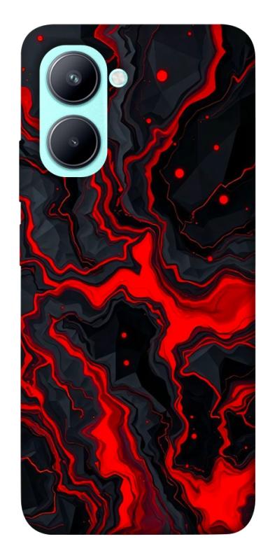 Чохол itsPrint Black red marble для Realme C33, мармур, купити оптом з доставкою