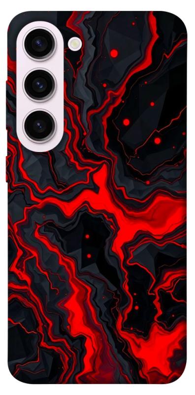 Чохол itsPrint Black red marble для Samsung Galaxy S23+, мармур, купити оптом з доставкою