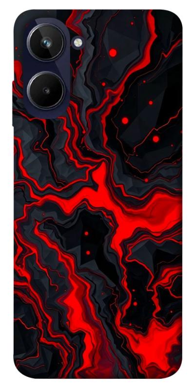 Чохол itsPrint Black red marble для Realme 10 4G, мармур, купити оптом з доставкою