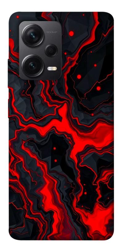 Чохол itsPrint Black red marble для Xiaomi Redmi Note 12 Pro+ 5G, мармур, купити оптом з доставкою