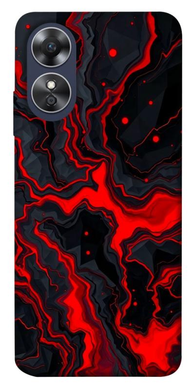 Чохол itsPrint Black red marble для Oppo A17, мармур, купити оптом з доставкою