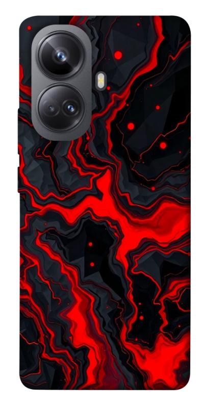 Чохол itsPrint Black red marble для Realme 10 Pro+, мармур, купити оптом з доставкою