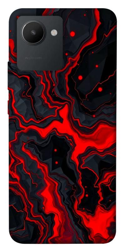 Чохол itsPrint Black red marble для Realme C30s, мармур, купити оптом з доставкою
