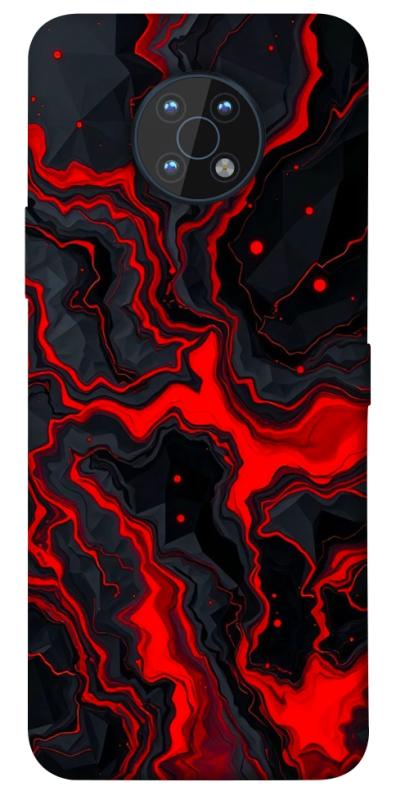 Чехол itsPrint Black red marble для Nokia G50, мрамор, купить оптом с доставкой