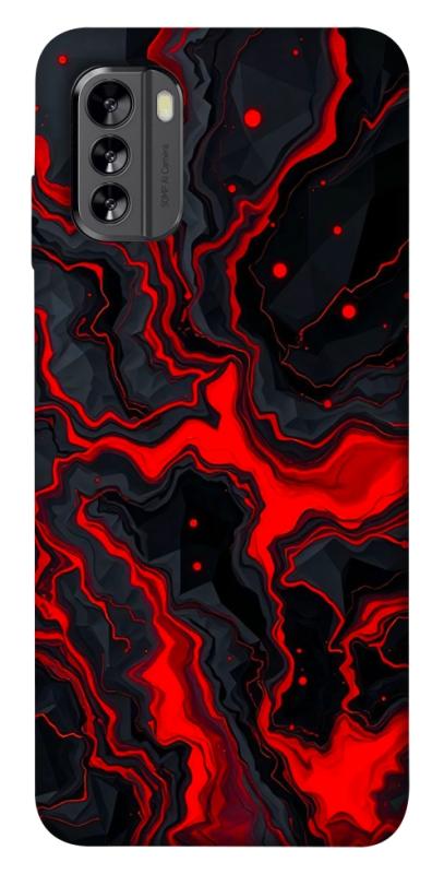 Чохол itsPrint Black red marble для Nokia G60, мармур, купити оптом з доставкою