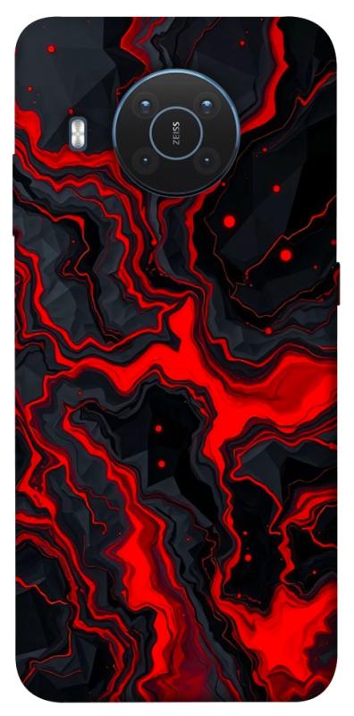 Чехол itsPrint Black red marble для Nokia X10 / X20, мрамор, купить оптом с доставкой