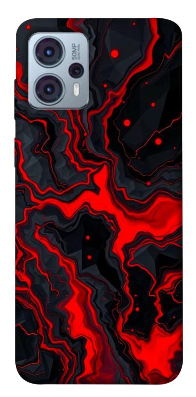 Чехол itsPrint Black red marble для Motorola Moto G23, мрамор, купить оптом с доставкой