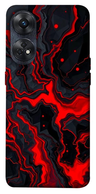 Чехол itsPrint Black red marble для Oppo Reno 8 T 4G, мрамор, купить оптом с доставкой