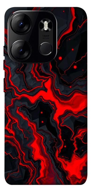 Чехол itsPrint Black red marble для Tecno Spark Go 2023, мрамор, купить оптом с доставкой