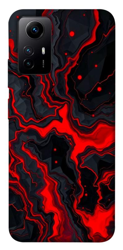 Чохол itsPrint Black red marble для Xiaomi Redmi Note 12S, мармур, купити оптом з доставкою