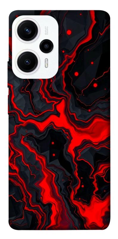 Чохол itsPrint Black red marble для Xiaomi Poco F5 / Note 12 Turbo, мармур, купити оптом з доставкою