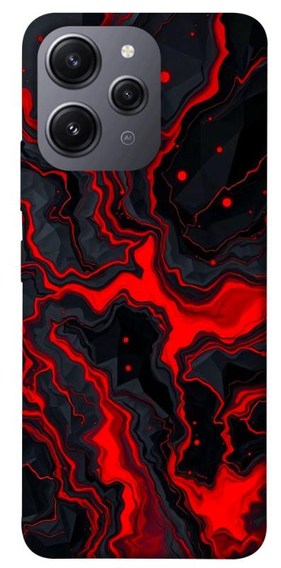 Чехол itsPrint Black red marble для Xiaomi Redmi 12, мрамор, купить оптом с доставкой