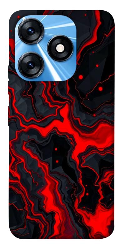Чохол itsPrint Black red marble для TECNO Spark 10 Pro, мармур, купити оптом з доставкою