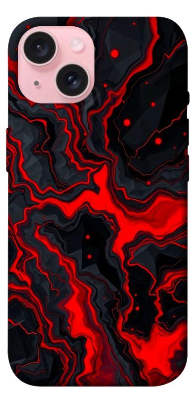 Чохол itsPrint Black red marble для Apple iPhone 15 (6.1"), мармур, купити оптом з доставкою
