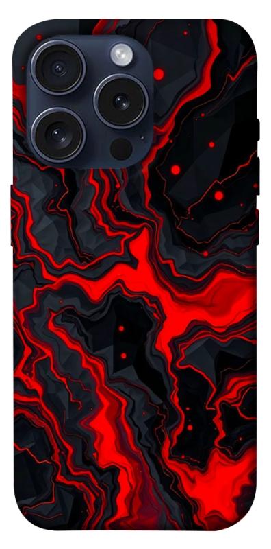 Чохол itsPrint Black red marble для Apple iPhone 15 Pro (6.1"), мармур, купити оптом з доставкою