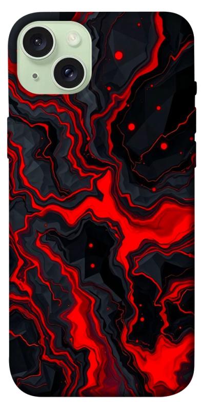 Чехол itsPrint Black red marble для Apple iPhone 15 Plus (6.7"), мрамор, купить оптом с доставкой