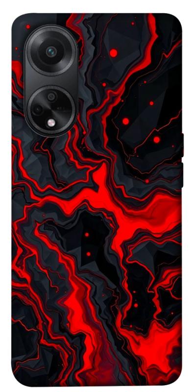 Чехол itsPrint Black red marble для Oppo A58 4G, мрамор, купить оптом с доставкой