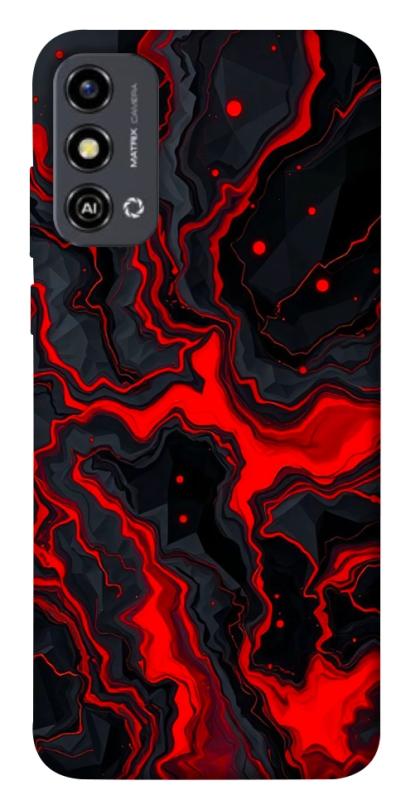 Чохол itsPrint Black red marble для ZTE Blade A53, мармур, купити оптом з доставкою