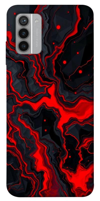 Чохол itsPrint Black red marble для Nokia G42, мармур, купити оптом з доставкою