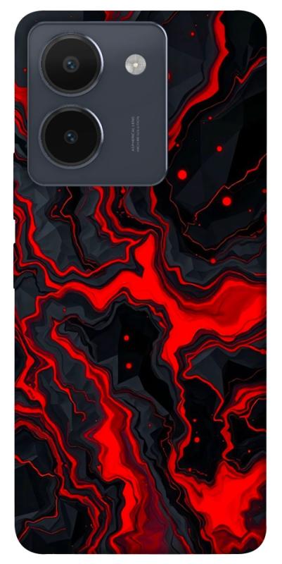 Чохол itsPrint Black red marble для Vivo Y36, мармур, купити оптом з доставкою