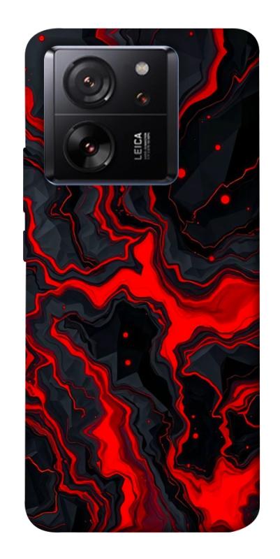 Чехол itsPrint Black red marble для Xiaomi 13T, мрамор, купить оптом с доставкой