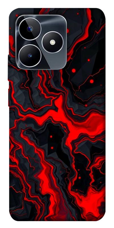 Чохол itsPrint Black red marble для Realme C53, мармур, купити оптом з доставкою
