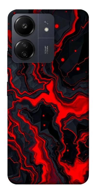 Чехол itsPrint Black red marble для Xiaomi Redmi 13C, мрамор, купить оптом с доставкой