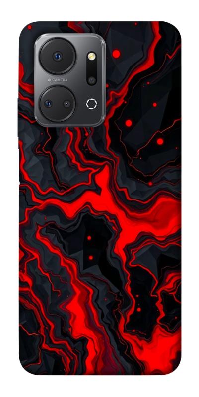 Чохол itsPrint Black red marble для Huawei Honor X7a, мармур, купити оптом з доставкою