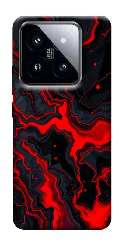 Чохол itsPrint Black red marble для Xiaomi 14 Pro, мармур, купити оптом з доставкою