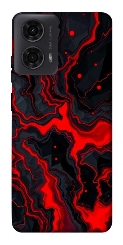 Чехол itsPrint Black red marble для Motorola Moto G24, мрамор, купить оптом с доставкой